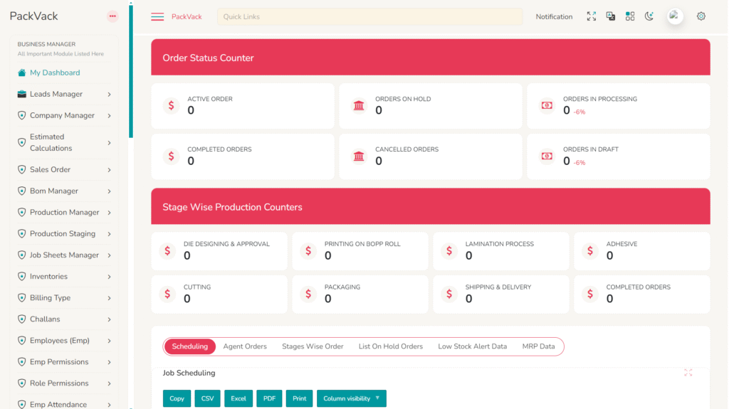 ERP Production Management System