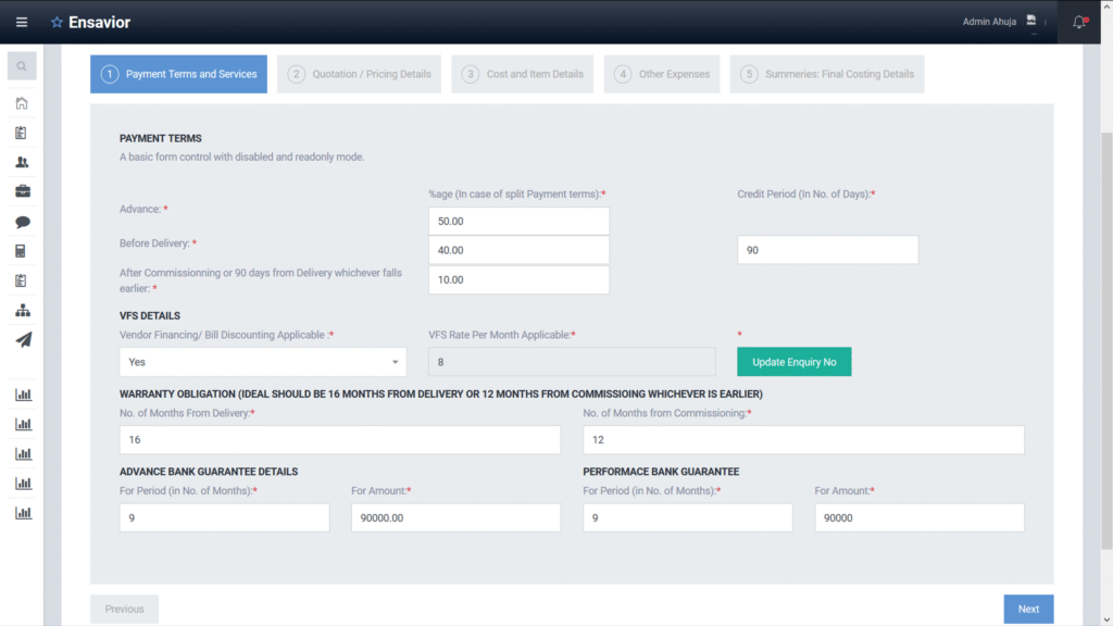 IMPEX Quotation & Quote Builder